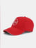 Red Logo Print Baseball Cap_410800+2
